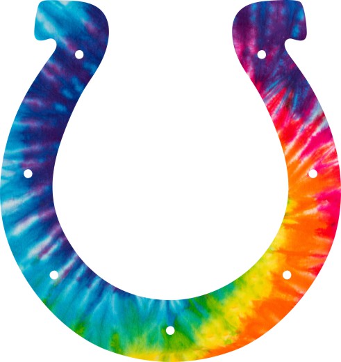 Indianapolis Colts rainbow spiral tie-dye logo vinyl decal